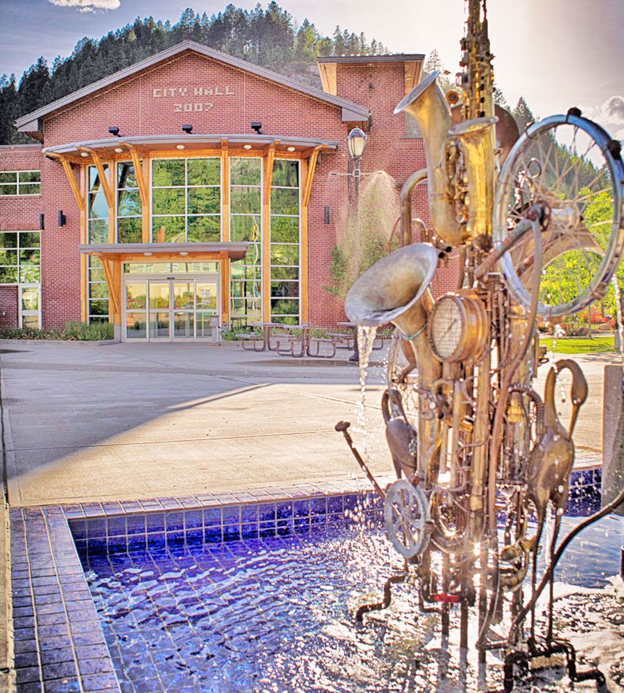 Musical-Water-Fountain-at City-Hall in-Castlegar-BC